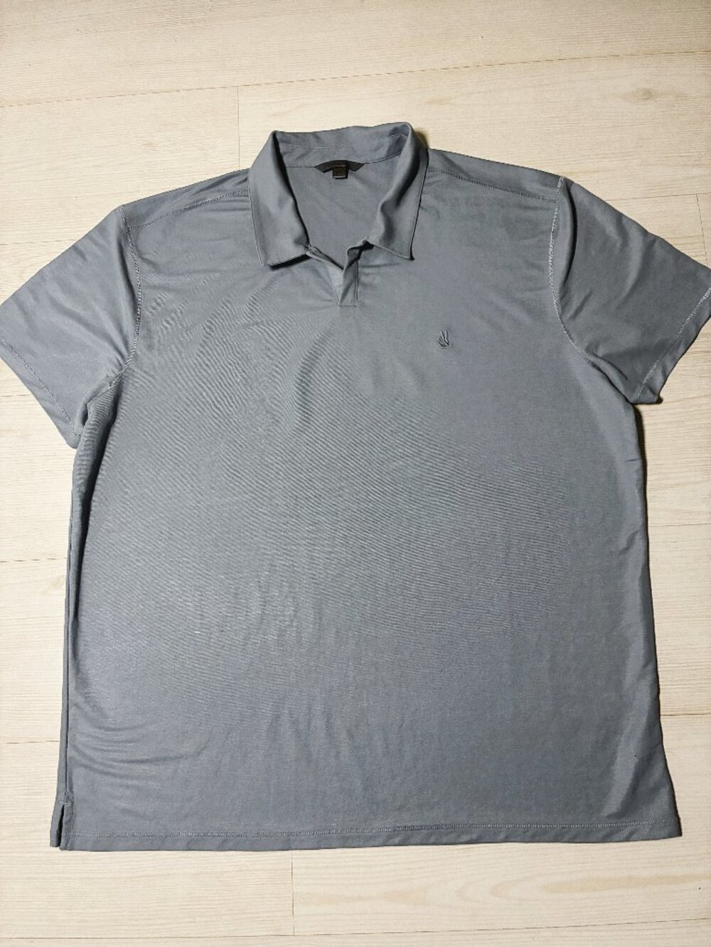 John Varvatos Star U.S.A. Men’s Blue-Grey Short-Sleeve Polo Shirt K6497524 S XXL